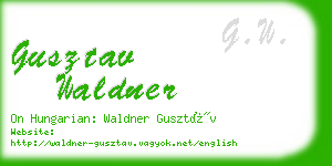 gusztav waldner business card